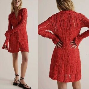 Free People Red Mini Dress